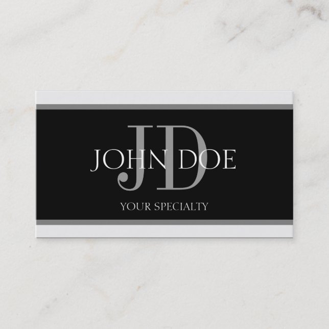 Tarjeta De Visita Raya horizontal B/B del médico (Anverso)