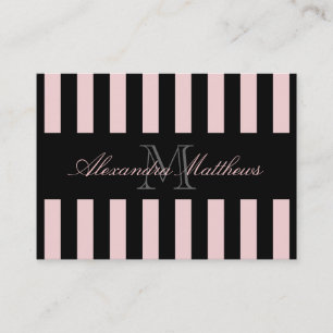 Tarjeta De Visita Raya negra con clase de Rubor