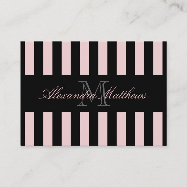 Tarjeta De Visita Raya negra con clase de Rubor (Anverso)