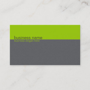 Tarjeta De Visita Raya verde/gris simple elegante llana