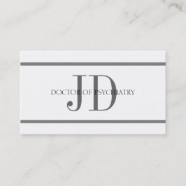 Tarjeta De Visita Raya W/W de Horiz del psiquiatra