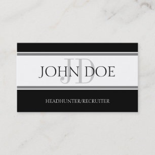 Tarjeta De Visita Raya W/W del Headhunter/del reclutador
