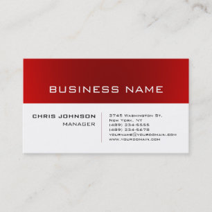 Tarjeta de visita rayada roja blanca de moda del