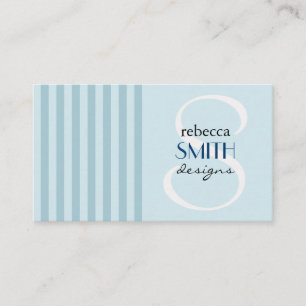 Tarjeta De Visita Rayas azules, patrón rayado, líneas
