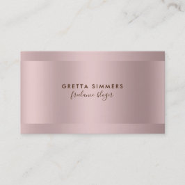 Tarjeta De Visita Rayas brillantes rosa dorado
