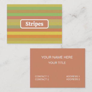 Tarjeta De Visita Rayas Coloridas de Verano