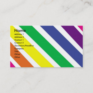 Tarjeta De Visita Rayas coloridas gruesas