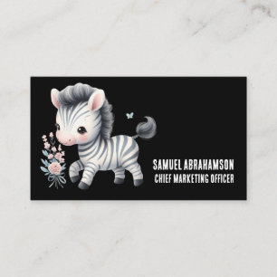 Tarjeta De Visita Rayas de cebra Kawaii Premier 