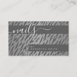 Tarjeta De Visita Rayas de cebra Patrón de impresión animal Elegante