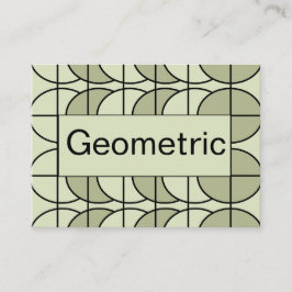 Tarjeta De Visita Rayas de círculo verde geométricas