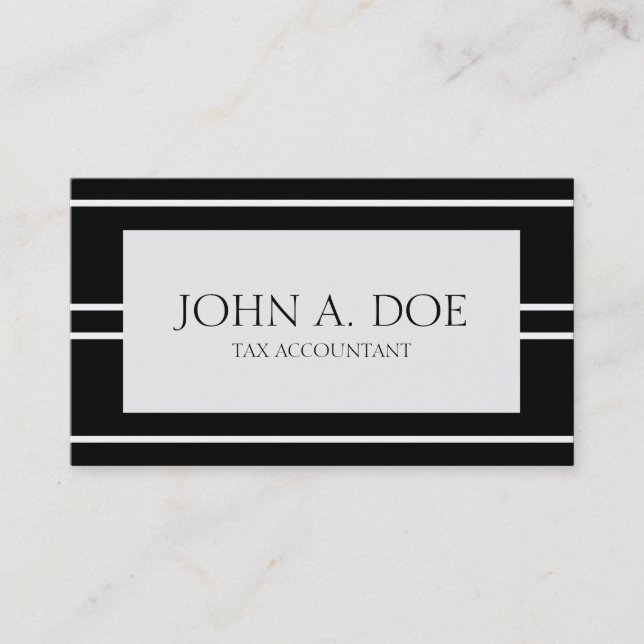 Tarjeta De Visita Rayas de la contable B/W de CPA del contable que (Anverso)