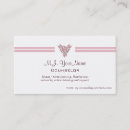 Tarjeta De Visita Rayas de lujo del consejero personal y Phoenix