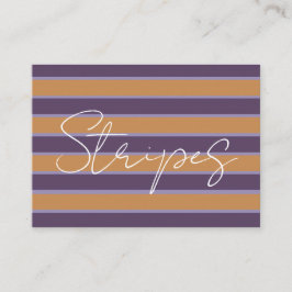 Tarjeta De Visita Rayas de Naranja púrpura