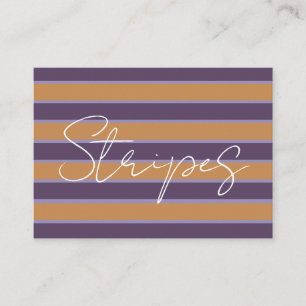 Tarjeta De Visita Rayas de Naranja púrpura