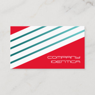Tarjeta De Visita rayas de tablero retro rojo