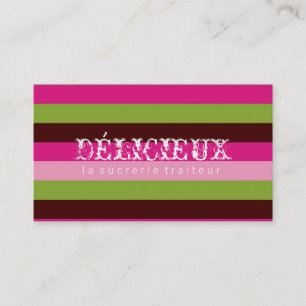 Tarjeta De Visita rayas del caramelo 311-Delicieux