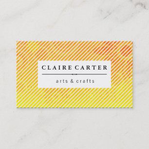 Tarjeta De Visita Rayas diagonales florales claras