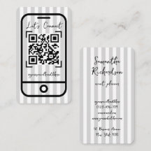 Rayas divertidas código QR minimalista escrito a m
