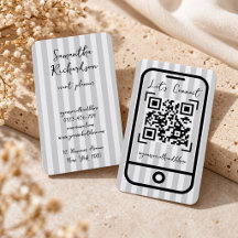 Rayas divertidas código QR minimalista escrito a m