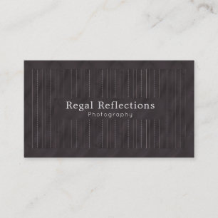 Tarjeta De Visita Rayas Finas Minimalistas (Carbón)