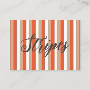 Tarjeta De Visita Rayas Gris Naranja Rayas