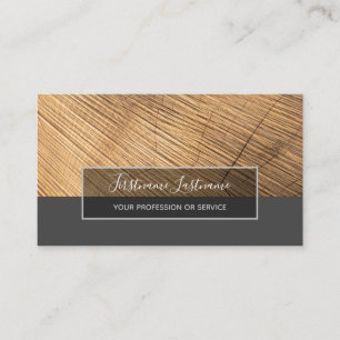 Tarjeta De Visita Rayas grises rectangulares minimalistas de madera