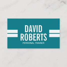 Tarjeta De Visita Rayas modernas del instructor personal de la