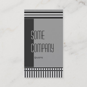 Tarjeta De Visita Rayas Modernas (Negro Y Blanco)