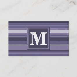 Tarjeta De Visita Rayas moradas monográficas