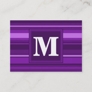 Tarjeta De Visita Rayas moradas monográficas
