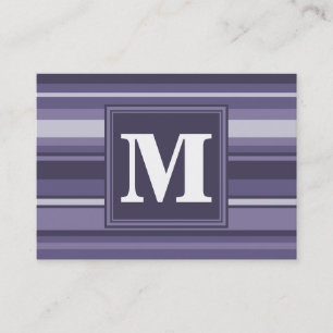 Tarjeta De Visita Rayas moradas monográficas