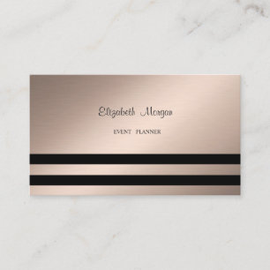 Tarjeta De Visita Rayas Negras Profesionales Modernas y Elegantes