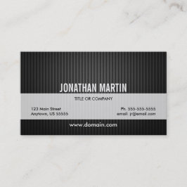 Tarjeta De Visita Rayas negras y grises modernas