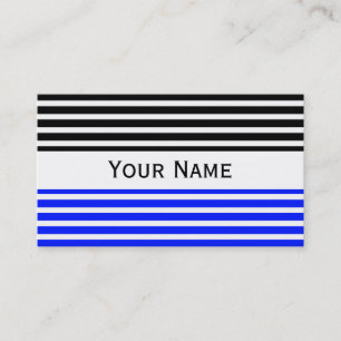 Tarjeta De Visita Rayas Patrón blanco estrecho + el trasero. y texto