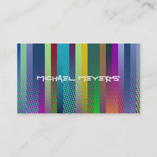 Tarjeta De Visita Rayas punteadas Color del patrón + sus ideas