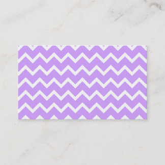Tarjeta De Visita Rayas púrpuras y blancas del zigzag