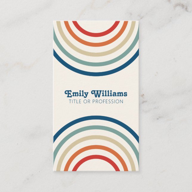 Tarjeta De Visita Rayas retro 70 años 80 (Anverso)