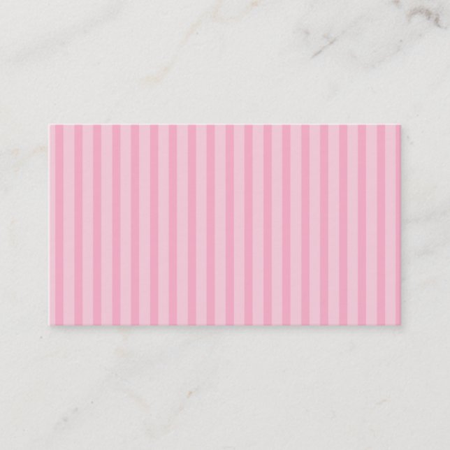 Tarjeta De Visita Rayas rosadas (Anverso)
