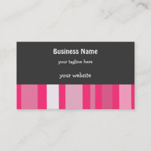 Tarjeta De Visita Rayas rosadas brillantes