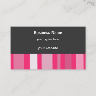 Tarjeta De Visita Rayas rosadas brillantes
