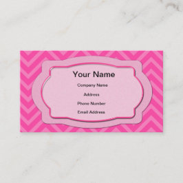 Tarjeta De Visita Rayas rosadas de Chevron