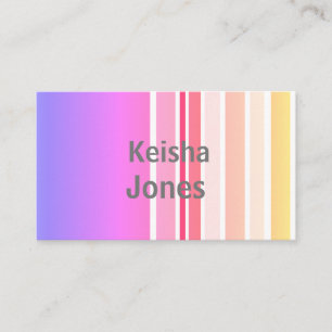 Tarjeta De Visita rayas rosadas y violetas modernas personalizado au