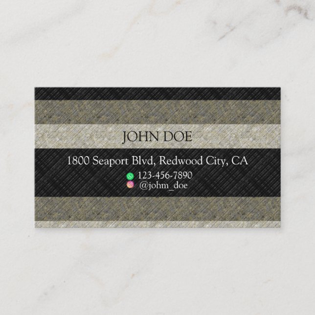 Tarjeta De Visita Rayas urbanas (Anverso)