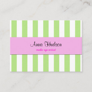 Tarjeta De Visita Rayas verdes, bandas, patrón rayado, líneas