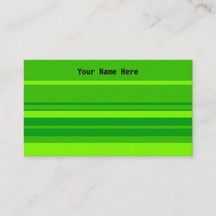 Tarjeta De Visita Rayas verdes, su nombre aquí