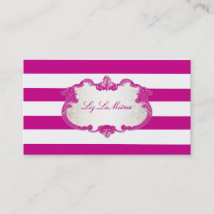 Tarjeta De Visita Rayas y color ajustables elegantes de PixDezines