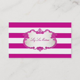 Tarjeta De Visita Rayas y color ajustables elegantes de PixDezines