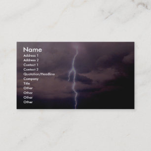 Tarjeta De Visita Rayo durante tempestad de truenos