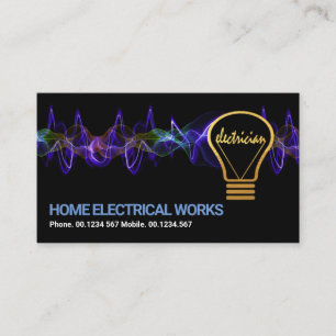 Tarjeta De Visita Rayo eléctrico bombilla eléctrica creativa