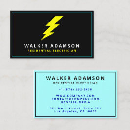 Tarjeta De Visita Rayo eléctrico de Handyman profesional